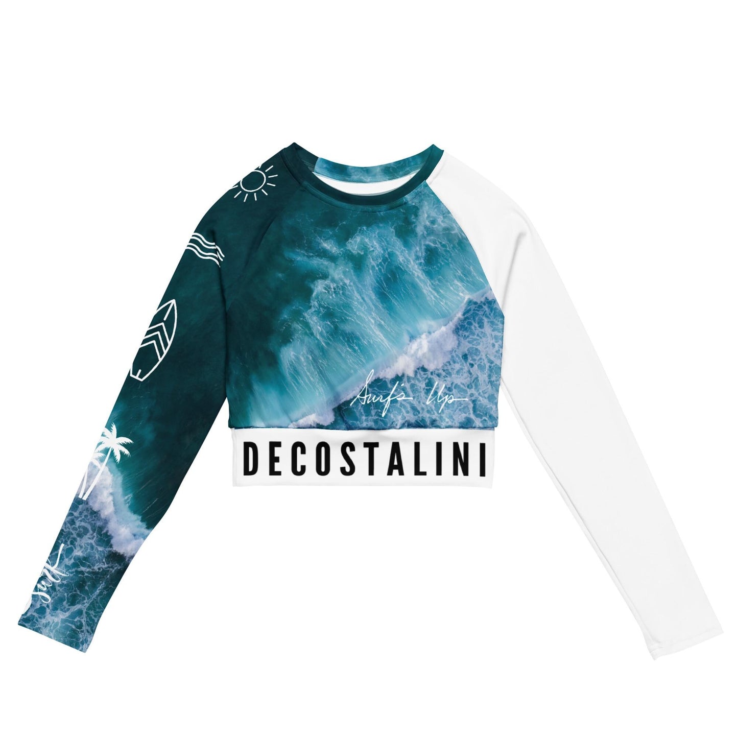 Ocean Long Sleeved Rash Guard, Dance & Yoga Crop