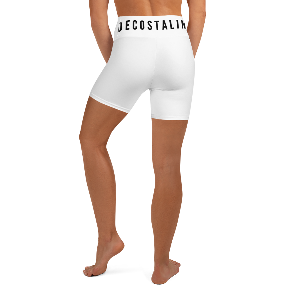 White Foam Bike Pants / Yoga Shorts